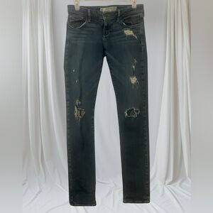 Abercrombie & Fitch Ripped Charcoal Skinny Jeans